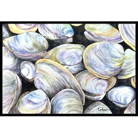 Carolines Treasures Carolines Treasures 8714MAT 18 x 27 in. Clam Quahog Indoor Or Outdoor Mat 8714MAT